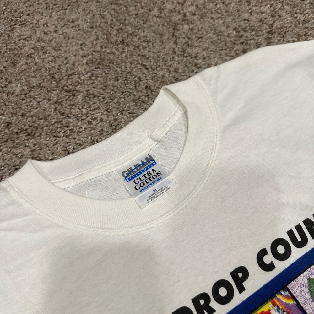 Vintage Gildan Mens Florida Blood Services T Shirt XL White Preowned Graphic - Picture 3 of 5